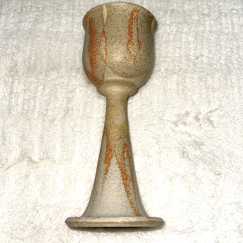 Goblet Signed Pottery - Picture 2 of 8